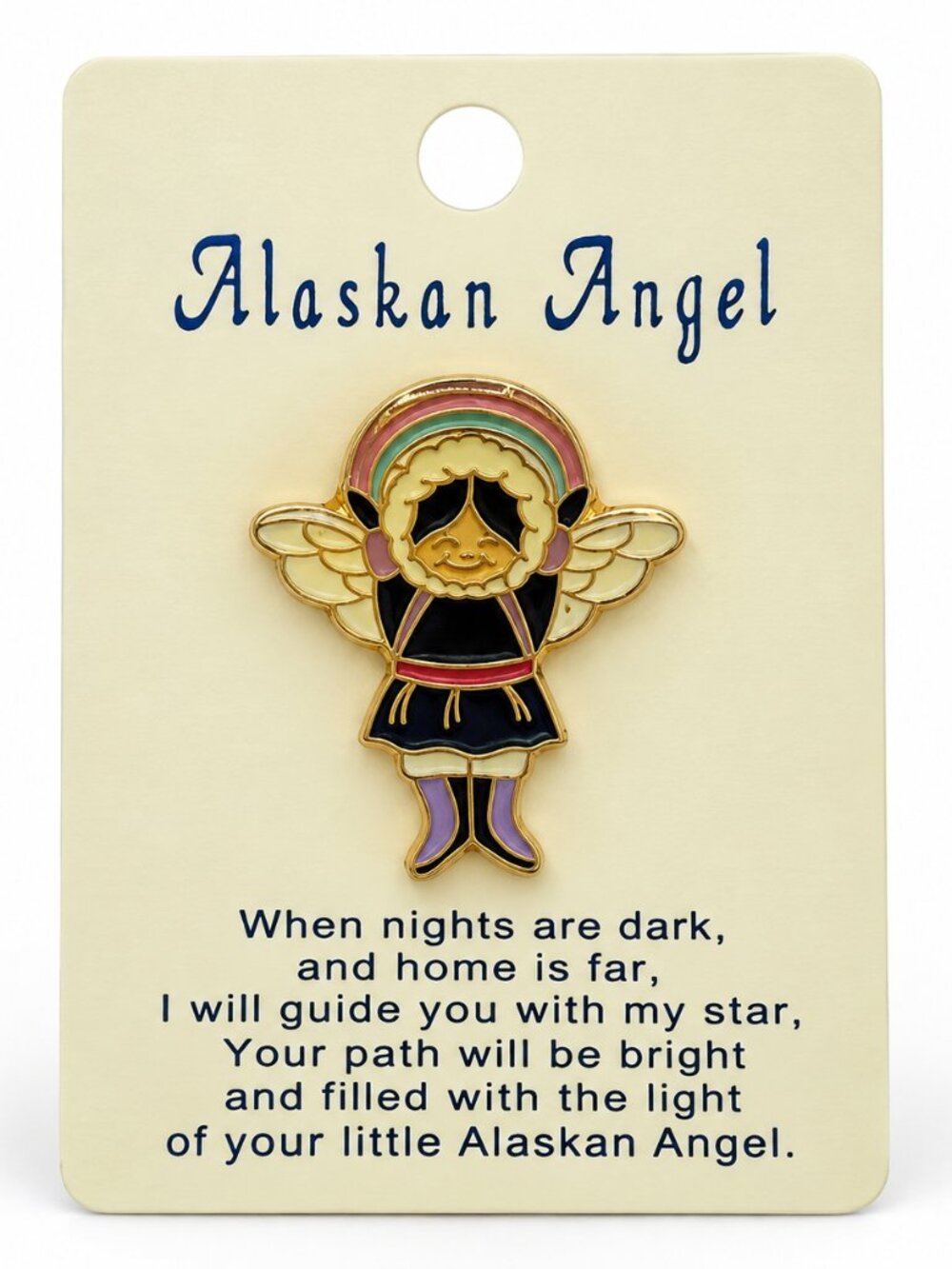 Alaskan Angel Enamel Pin NWT Inspirational Souvenir Brooch